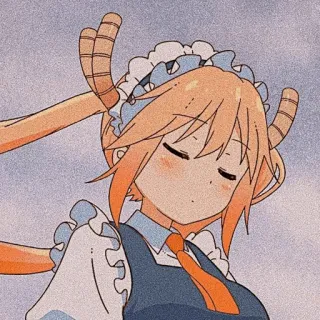 🐉 3b41aa80 Tohru Miss Kobayashi's Dragon Maid アニメ, カートゥーン, ドラゴン, メイド, トール, 小林さんちのメイドラゴン, ファンアート telegram sticker