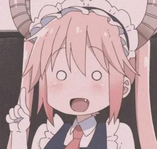 🐉 64c43864 Tohru Miss Kobayashi's Dragon Maid アニメ, トール, ドラゴン, メイド, 可愛い, カワイイ telegram sticker