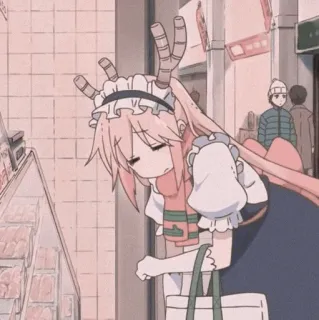 🐉 76cfde61 Tohru Miss Kobayashi's Dragon Maid アニメ, ドラゴン, メイド, トール, 小林さんちのメイドラゴン telegram sticker