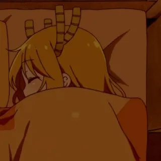 😴 46a61878 Tohru Miss Kobayashi's Dragon Maid anime, dragão, Tohru, sono telegram sticker