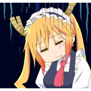 😓 550177d4 Tohru Miss Kobayashi's Dragon Maid Anime, Maid, Dragão, Tohru, Miss Kobayashi's Dragon Maid, Desenho animado, Adesivo telegram sticker