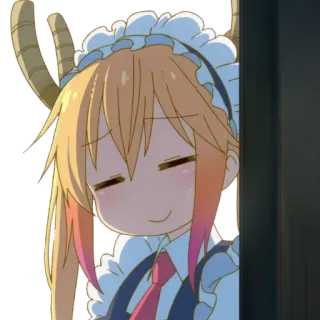 🙂 6131c6a1 Tohru Miss Kobayashi's Dragon Maid Anime, Dragão, Maid, Tohru, Fofo telegram sticker
