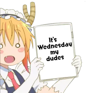 3⃣ 9f11fb48 It's Wednesday my dudes Meme, Quarta-feira, meus consagrados, Desenho animado, Anime, Engraçado telegram sticker