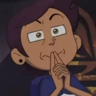 😬 374cd1ae Luz Noceda The Owl House Cartoon, Lustig, Gesicht, Eulenhaus, Animiert, Charakter telegram sticker