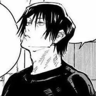 ☄ 4d005615 Аниме, Манга, Мужчина, Черно-белое, Портрет telegram sticker