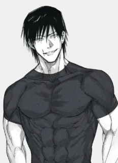 🔳 229c2578 Toji Fushiguro Jujutsu Kaisen Anime, Manga, Muscoloso, Personaggio, Fanart telegram sticker