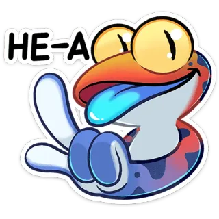 ⭐ 768a7041 HE-A grenouille, shaka, hang loose, dessin animé, emoji, autocollant whatsapp sticker