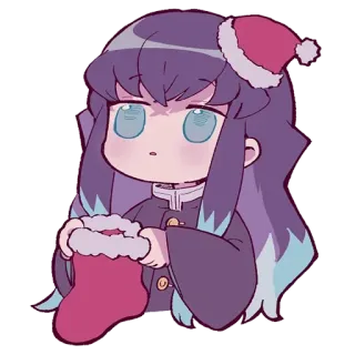 🌀 6a04aa48 อนิเมะ, คริสต์มาส, น่ารัก, วันหยุด, จิบิ telegram sticker