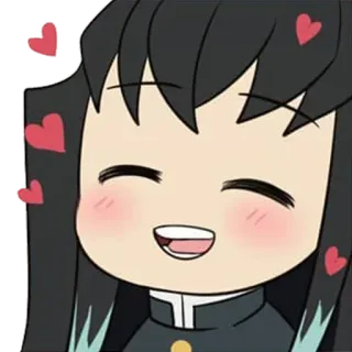 ❄️ d148692d อนิเมะ, น่ารัก, ยิ้ม, หัวใจ telegram sticker