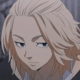 😒 52cf280d Mikey Tokyo Revengers アニメ, マンガ, キャラクター, 男, 金髪, 灰色の目 telegram sticker