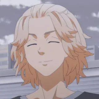 😊 7f934301 Mikey Tokyo Revengers アニメ, キャラクター, 金髪, 漫画 telegram sticker