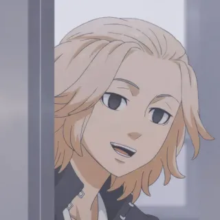 😀 96328e45 Manjiro Sano Tokyo Revengers アニメ, キャラクター, 金髪, マンガ, 少年 telegram sticker