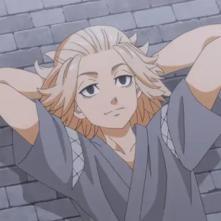 🙂 e1dda331 Mikey Tokyo Revengers アニメ, 金髪, 男性, キャラクター, マンガ telegram sticker