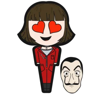 😍 ef44bf9f Money Heist 纸钞屋, La Casa de Papel, Netflix, 电视剧, 角色, 爱情 telegram sticker