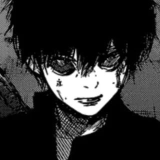🖤 95a5dadc Ken Kaneki Tokyo Ghoul Anime, Manga, Ghoul, Donker, Horror telegram sticker