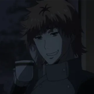 🍵 5ac6d70b anime, man, portret, koffie telegram sticker