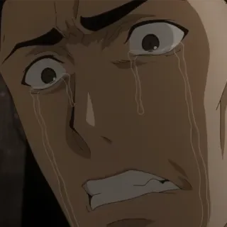 😭 8e8f8b7c verdrietig, huilen, boos, emotioneel, anime, man telegram sticker