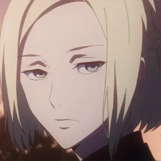 😒 aa92ae1b Anime, Personage, Blond, Vrouw, Portret telegram sticker