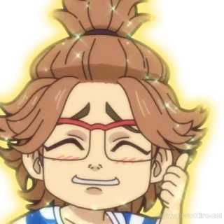 👍 10e1757d SWALLOW ZIRAEAL Anime, Desenho animado, Personagem, Óculos, Sorriso, Fofo, Retrato telegram sticker