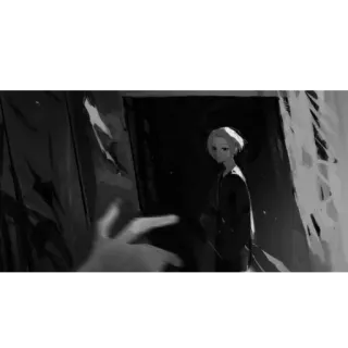 🎴 5092b3ba Anime, Karakter, Gambar, Hitam putih telegram sticker