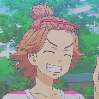 😁 42b8f1f0 Anime, Cartoon, lächelnd, Figur whatsapp sticker