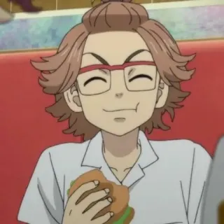 😋 599c979a Anime, Charakter, Essen, Burger, Brille whatsapp sticker