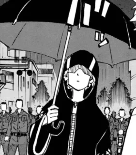 🌟 1a9735fa Anime, Payung, Manga, Hujan, Hoodie, Hitam putih telegram sticker