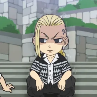 ⚜ 0f4d2475 Draken Tokyo Revengers อนิเมะ, ดราเคน, โตเกียว รีเวนเจอร์ส, โกรธ, การ์ตูน telegram sticker