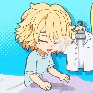 ⚜ b3a8dc98 อนิเมะ, การ์ตูน, นอน, น่ารัก, ตัวละคร telegram sticker