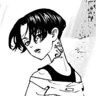 😮 2779d5e8 Mikey Tokyo Revengers Anime, Manga, Postać, Tokyo Revengers, Mikey, Tatuaż telegram sticker