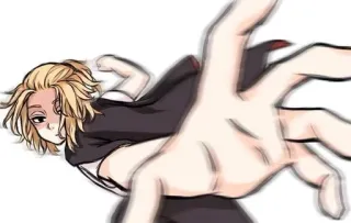 👊 728fe312 애니메이션, 만화, 금발 머리, 손, 캐릭터, 만화 telegram sticker