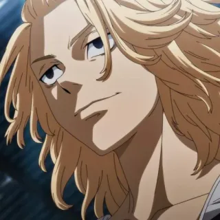 😉 012c6a25 Mikey Anime, Nhân vật, Manga, Tóc vàng, Đàn ông, Chân dung whatsapp sticker