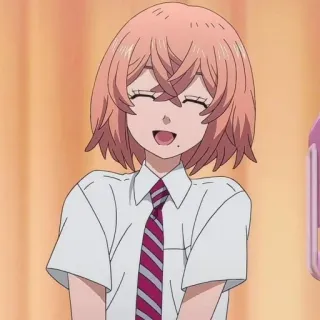😄 49488425 Anime, Nhân vật, Nụ cười, Hạnh phúc, Đồng phục học sinh whatsapp sticker