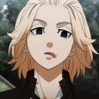 😋 a4b39075 Mikey Tokyo Revengers Mikey, Tokyo Revengers, anime, manga, nhân vật, tóc vàng, chân dung whatsapp sticker