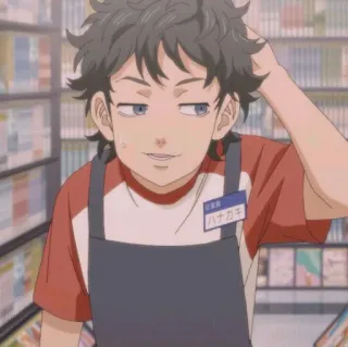 😅 55e3579f ハナガキ Anime, Mangá, Personagem, Loja, Etiqueta de nome, Casual telegram sticker