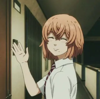 👋 aad8d8df Anime, Saudação, Acenando, Uniforme escolar, Desenho animado, Sorriso telegram sticker