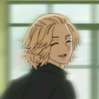 😄 ff2159b8 Mikey Tokyo Revengers anime, personagem, sorriso, retrato telegram sticker