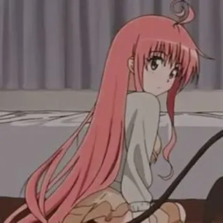 🎭 57e69e0c anime, pink hair, girl telegram sticker