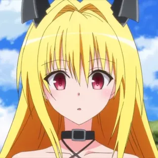 🎭 64daa598 Yami To Love-Ru anime, manga, blonde hair, cute, character, girl telegram sticker