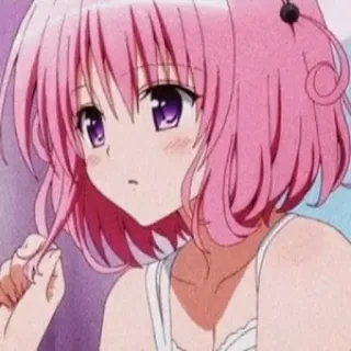 🎭 a15e45b3 anime, girl, pink hair, cute, manga telegram sticker