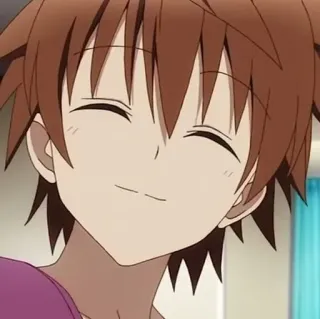 🎭 b4674fb6 anime, boy, smiling, cartoon telegram sticker