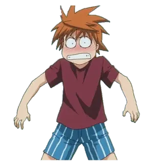 😵 5d0830b6 anime, kaget, malu, terkejut, kartun, anak laki-laki telegram sticker