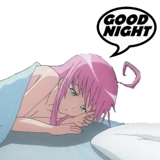 🛌 65aa675f GOOD NIGHT Anime, Selamat Malam, Tidur, Tempat Tidur, Lucu, Kawaii telegram sticker