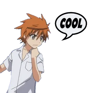 🆒 b33aebf1 COOL Anime, Keren, Ekspresi, Balon ucapan, Karakter, Anak laki-laki telegram sticker