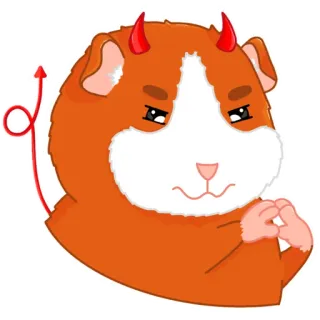 😈 d5cd9b9e chuột lang, ác quỷ, sừng, đuôi, xấu xa, hoạt hình telegram sticker