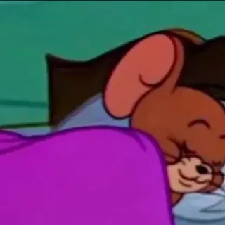 😴 1a0fb2cd Jerry Tom and Jerry dibujos animados, dormir, ratón, lindo telegram sticker