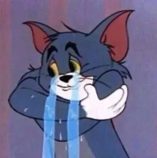 🥺 3f9a6f02 Tom Tom y Jerry, dibujos animados, llorando, triste, emocional telegram sticker