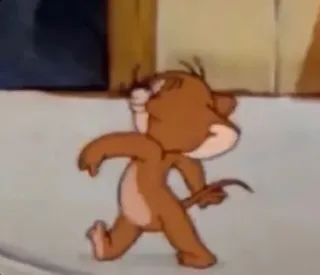 🚶 4a9165da Jerry Mouse Tom and Jerry Dibujo animado, Ratón, Divertido, Personaje, Jerry Mouse, Tom y Jerry telegram sticker