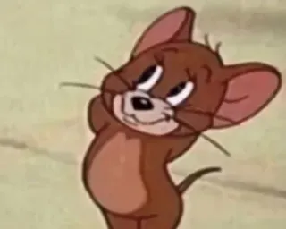 😇 6587fc8b Jerry Tom and Jerry Dibujo animado, Ratón, Animal, Lindo, Divertido telegram sticker