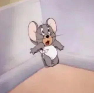 😨 97e5fba1 Jerry Tom and Jerry dibujo animado, ratón, lindo, bebé, animación telegram sticker